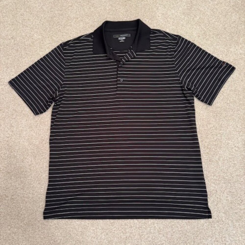 Men's Greg Norman Black Golf Polo - Large